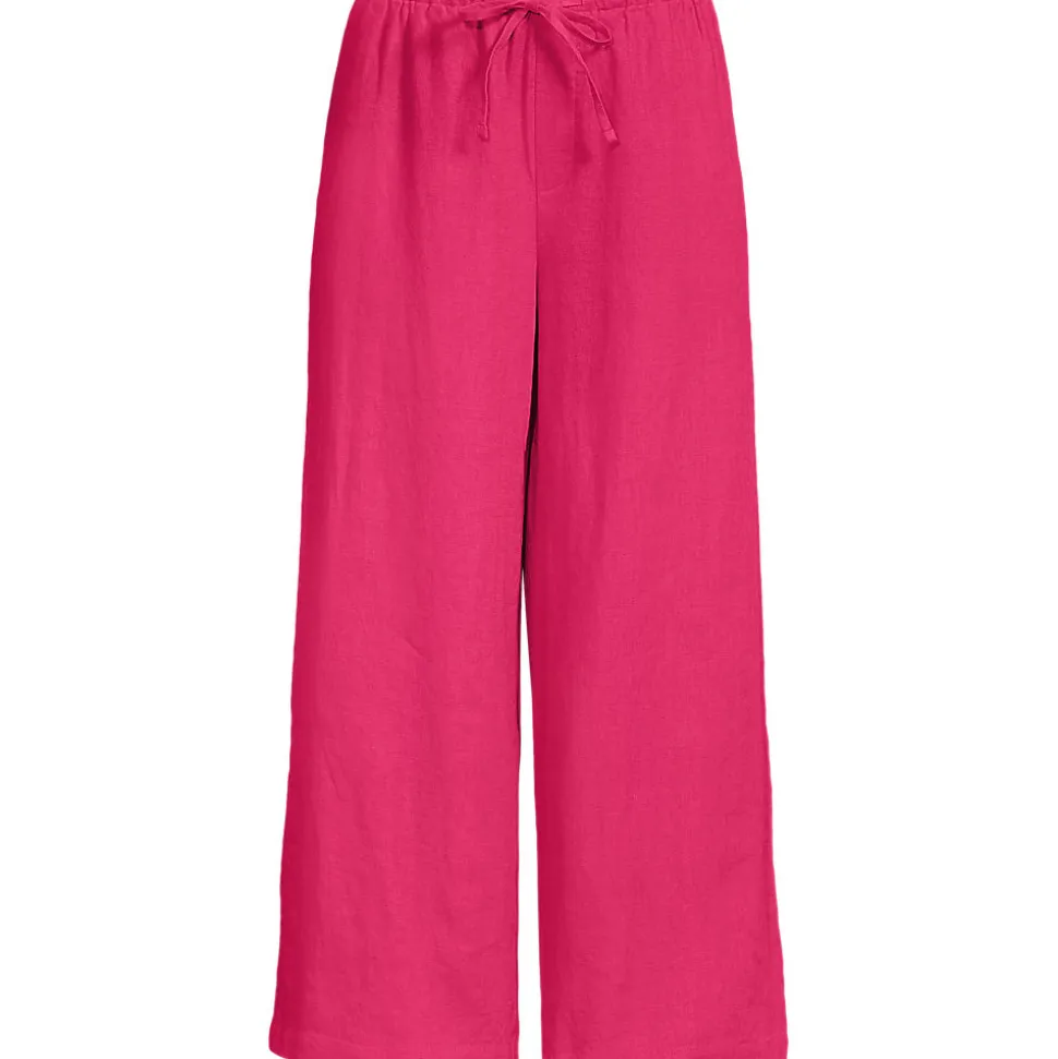 Weite Premium Reinleinen-Schlupfhose in 7/8-Länge für Damen