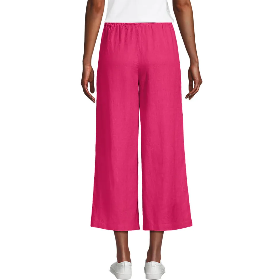 Weite Premium Reinleinen-Schlupfhose in 7/8-Länge für Damen