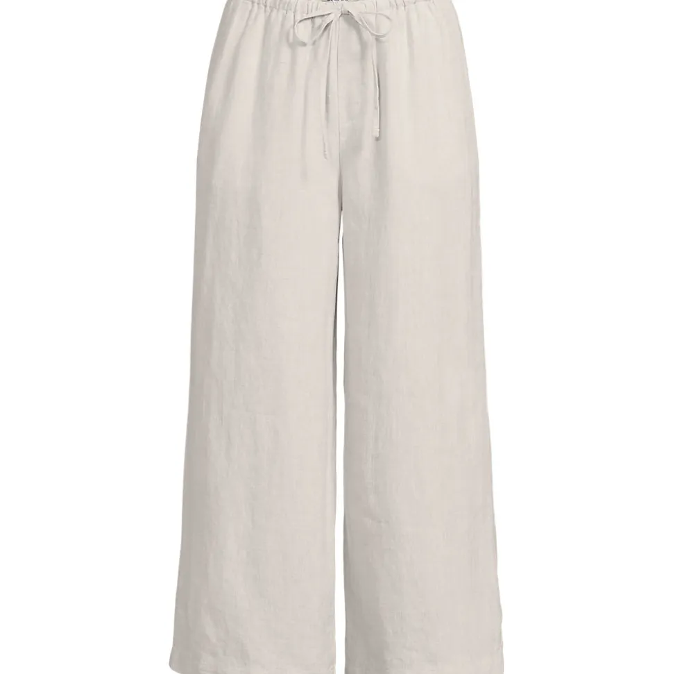 Weite Premium Reinleinen-Schlupfhose in 7/8-Länge für Damen