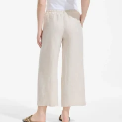 Weite Premium Reinleinen-Schlupfhose in 7/8-Länge für Damen