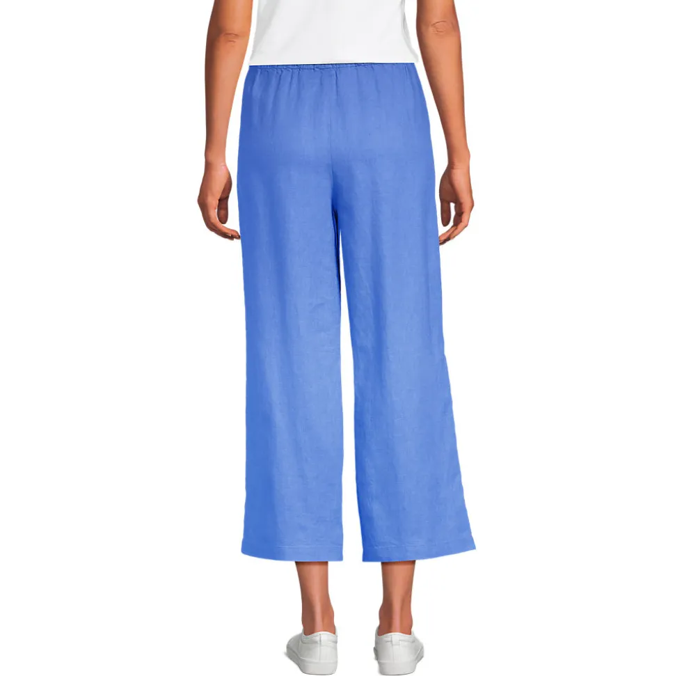 Weite Premium Reinleinen-Schlupfhose in 7/8-Länge für Damen