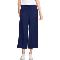 Weite Premium Reinleinen-Schlupfhose in 7/8-Länge für Damen