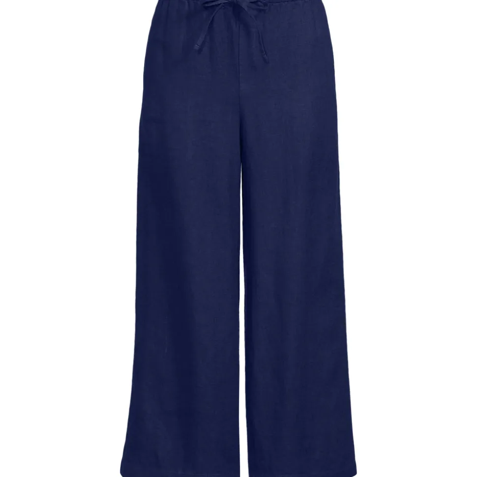 Weite Premium Reinleinen-Schlupfhose in 7/8-Länge für Damen