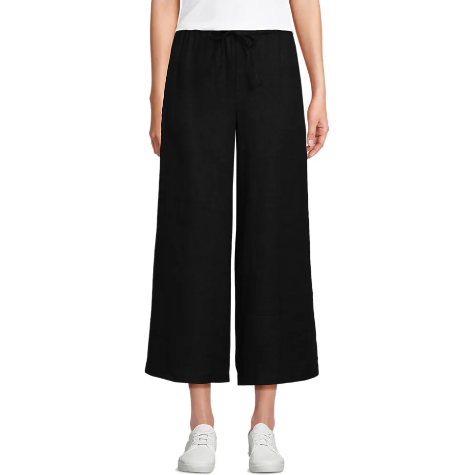 Weite Premium Reinleinen-Schlupfhose in 7/8-Länge für Damen