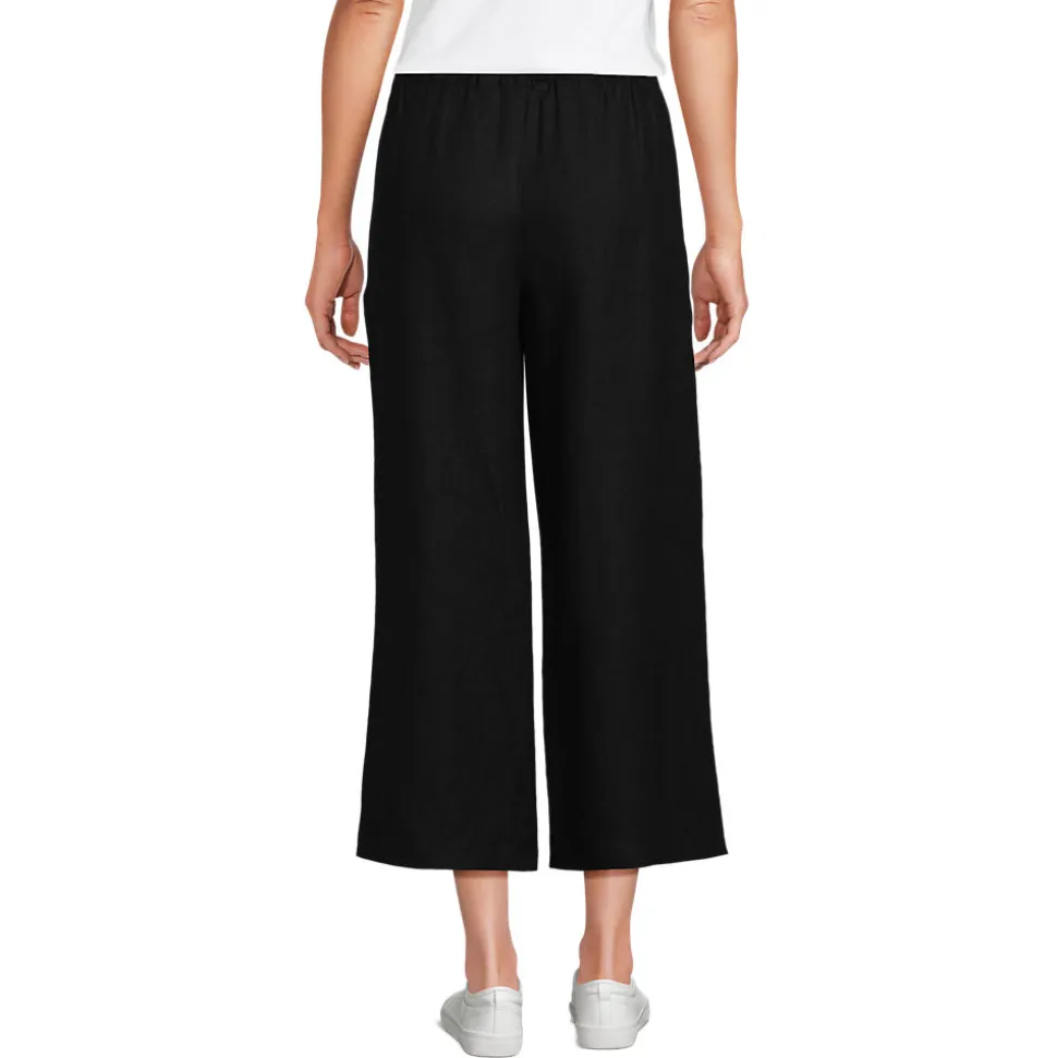 Weite Premium Reinleinen-Schlupfhose in 7/8-Länge für Damen