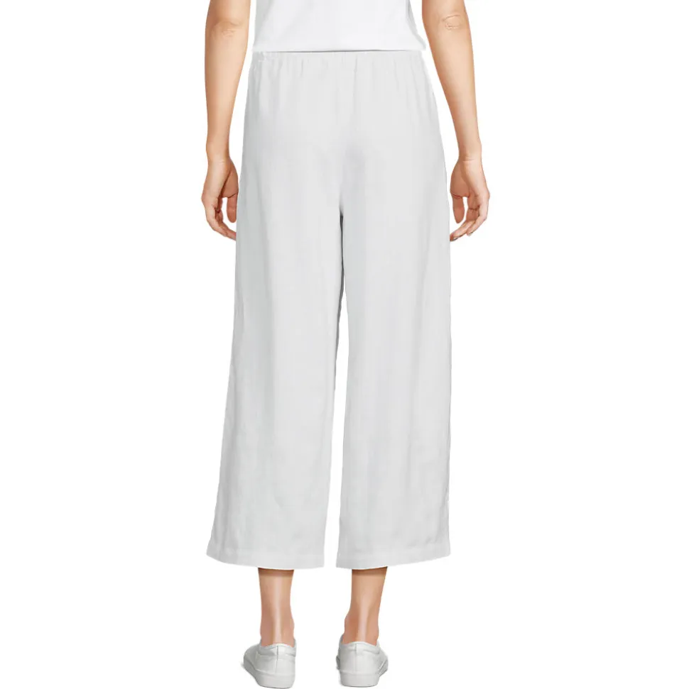 Weite Premium Reinleinen-Schlupfhose in 7/8-Länge für Damen