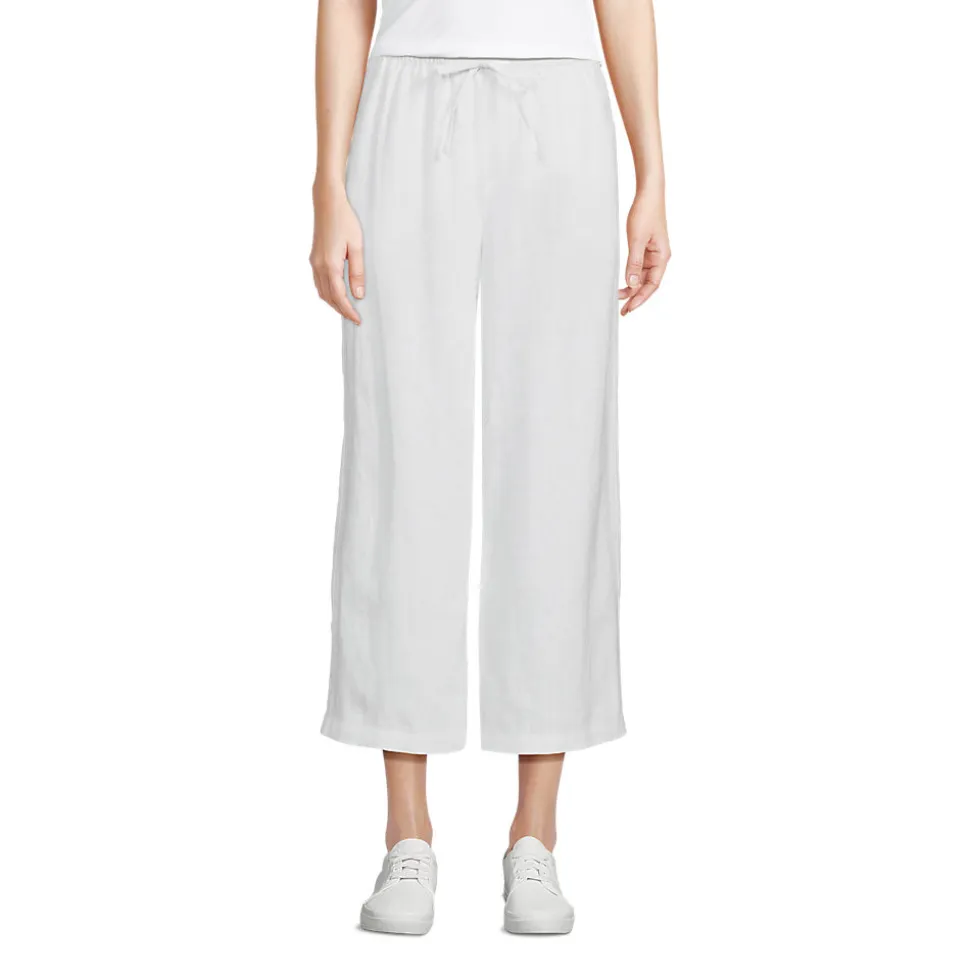 Weite Premium Reinleinen-Schlupfhose in 7/8-Länge für Damen