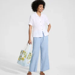 Weite Premium Reinleinen-Schlupfhose für Damen