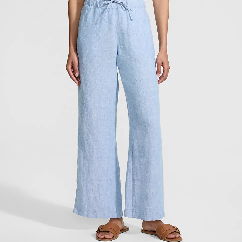 Weite Premium Reinleinen-Schlupfhose für Damen