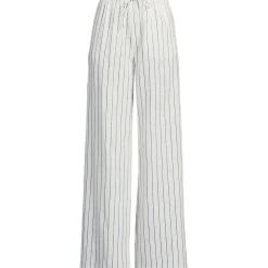 Weite Schlupfhose aus Leinenmix für Damen