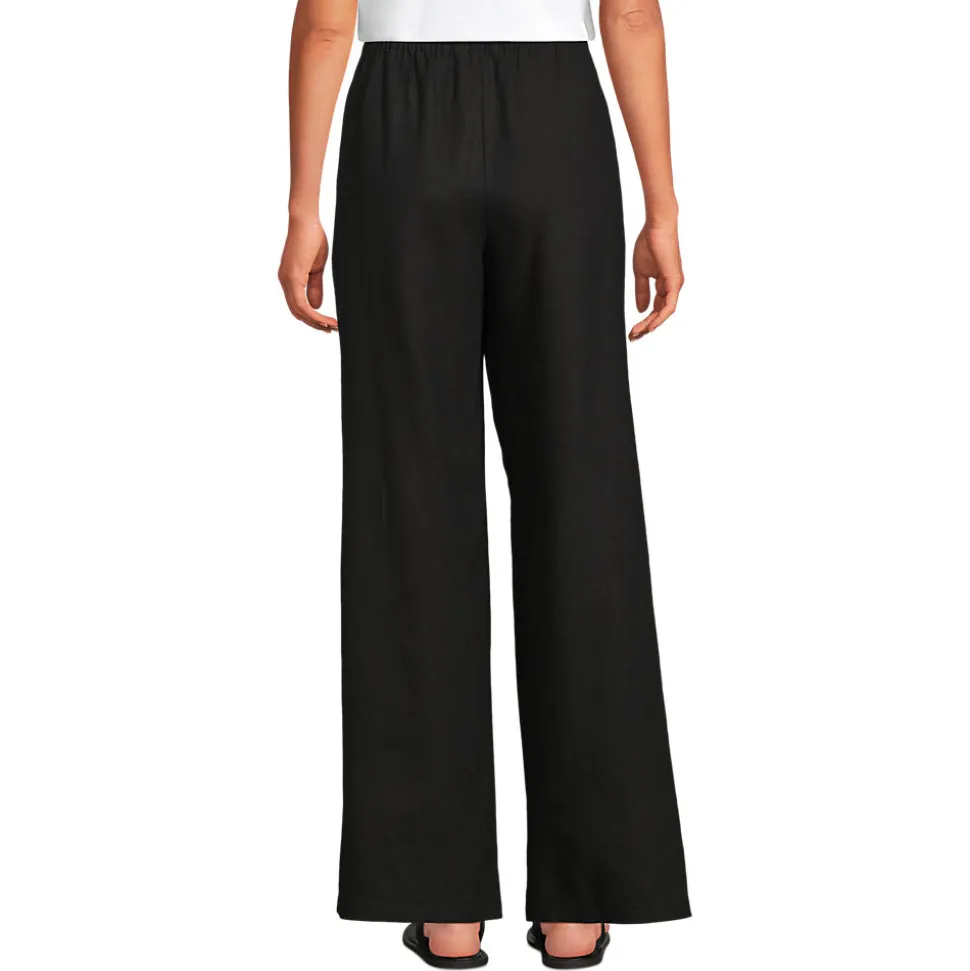 Weite Schlupfhose aus Leinenmix für Damen