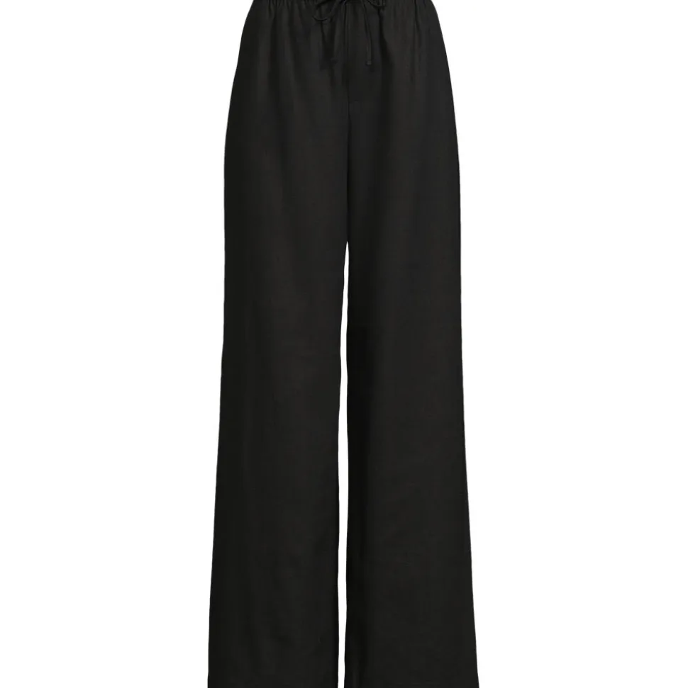 Weite Schlupfhose aus Leinenmix für Damen