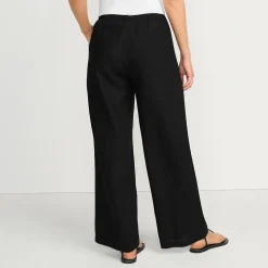 Weite Schlupfhose aus Leinenmix für Damen