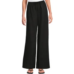 Weite Schlupfhose aus Leinenmix für Damen