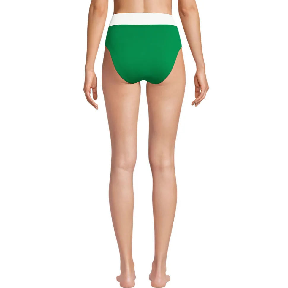 Wendbare Bikinihose mit extra hohem Beinausschnitt, High Waist, für Damen