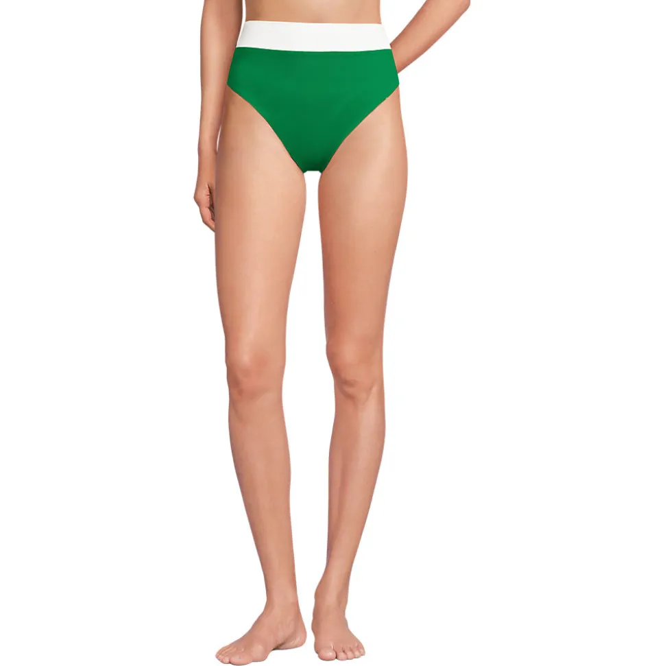 Wendbare Bikinihose mit extra hohem Beinausschnitt, High Waist, für Damen