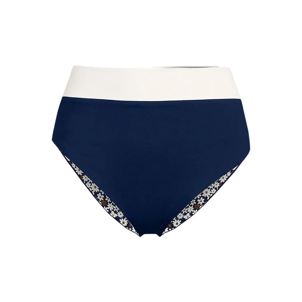 Wendbare Bikinihose mit extra hohem Beinausschnitt, High Waist, für Damen