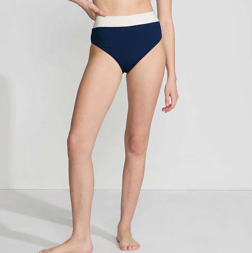 Wendbare Bikinihose mit extra hohem Beinausschnitt, High Waist, für Damen