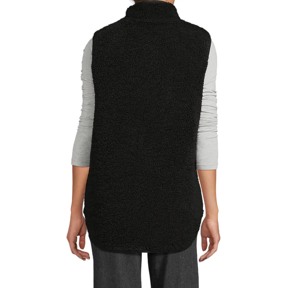 Wendbare, gesteppte Sherpa-Fleeceweste für Damen