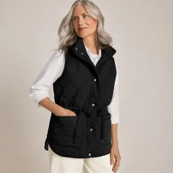 Wendbare, gesteppte Sherpa-Fleeceweste für Damen