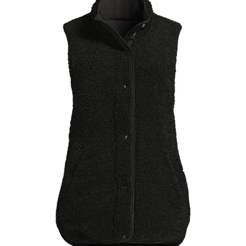 Wendbare, gesteppte Sherpa-Fleeceweste für Damen