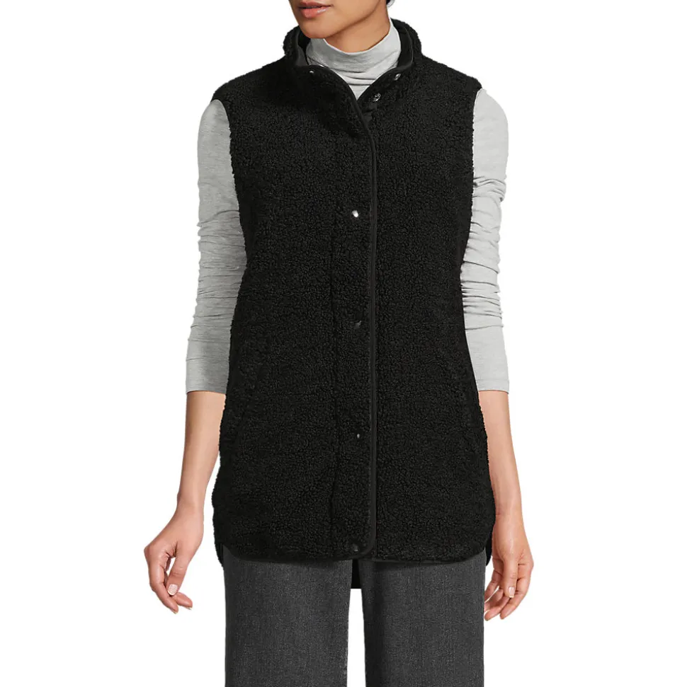 Wendbare, gesteppte Sherpa-Fleeceweste für Damen