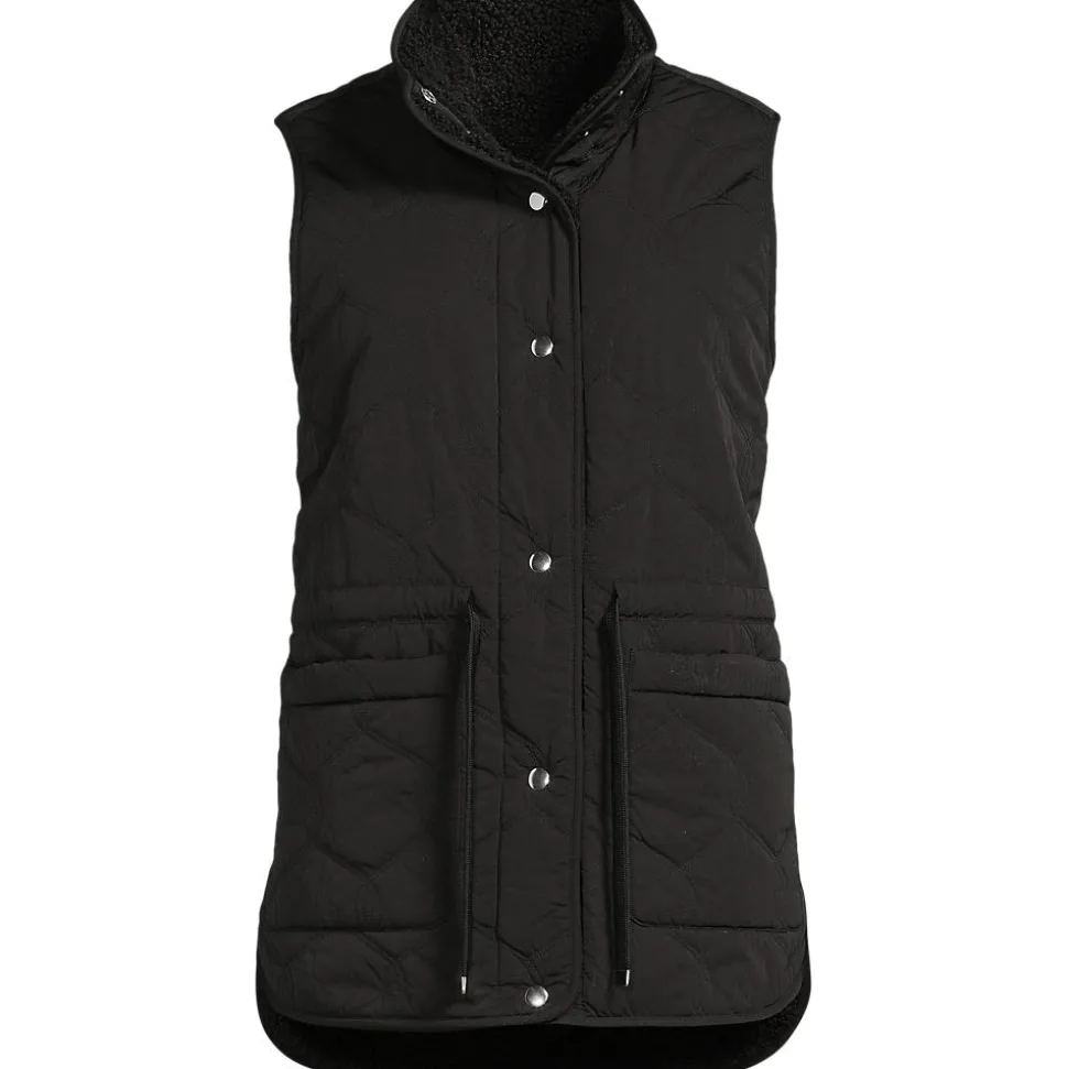 Wendbare, gesteppte Sherpa-Fleeceweste für Damen