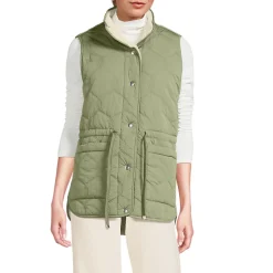 Wendbare, gesteppte Sherpa-Fleeceweste für Damen