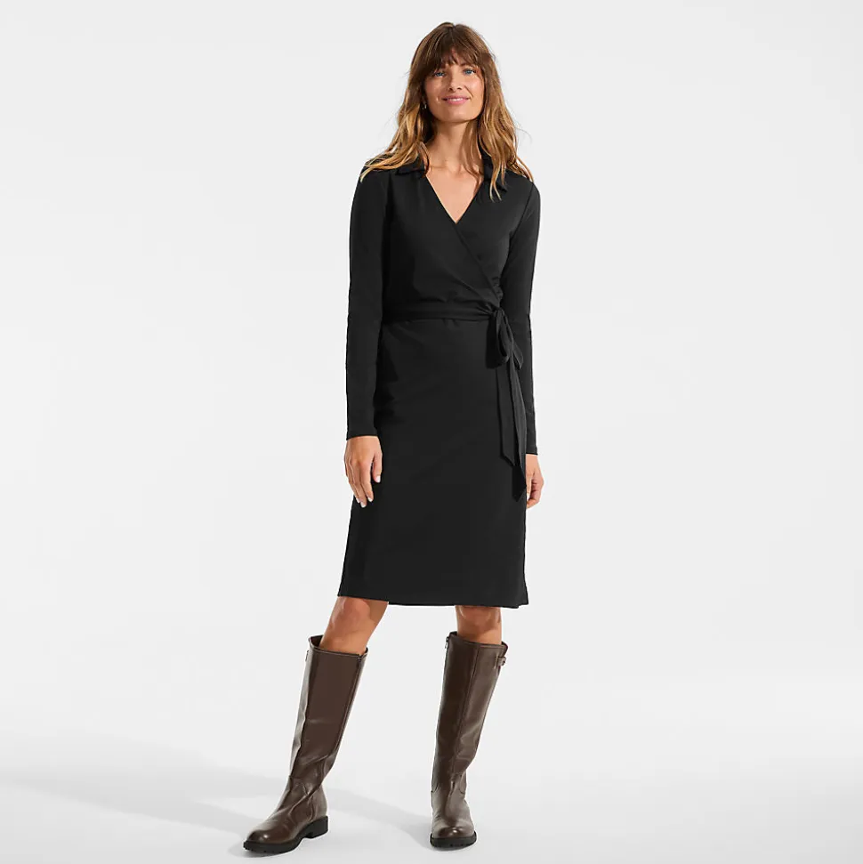 Wickelkleid aus Baumwolle/Modal-Mix für Damen