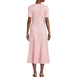 Wickelkleid aus Baumwoll/Modalmix mit kurzen Ärmeln für Damen