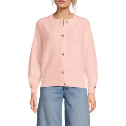 Wool Touch Cardigan mit Rundausschnitt für Damen