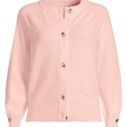 Wool Touch Cardigan mit Rundausschnitt für Damen