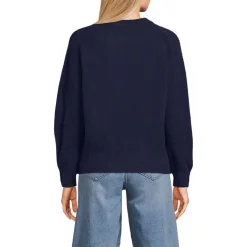 Wool Touch Cardigan mit Rundausschnitt für Damen