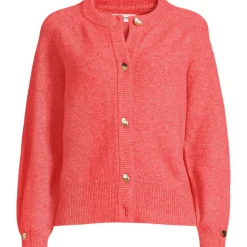 Wool Touch Cardigan mit Rundausschnitt für Damen