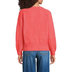 Wool Touch Cardigan mit Rundausschnitt für Damen