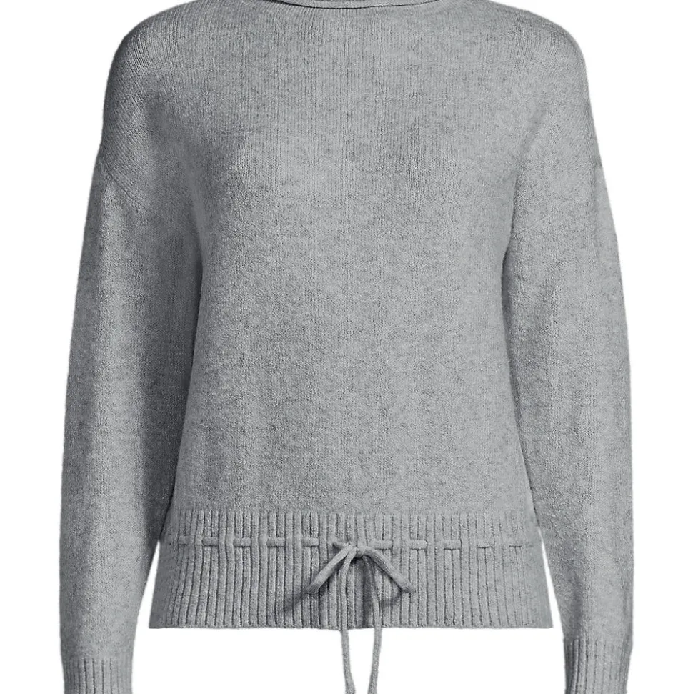 Wool Touch Pullover mit Bändchenzug-Saum für Damen