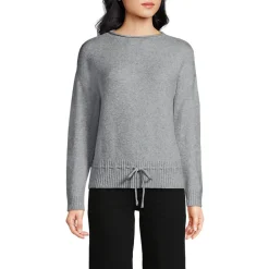 Wool Touch Pullover mit Bändchenzug-Saum für Damen