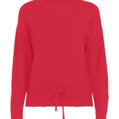 Wool Touch Pullover mit Bändchenzug-Saum für Damen