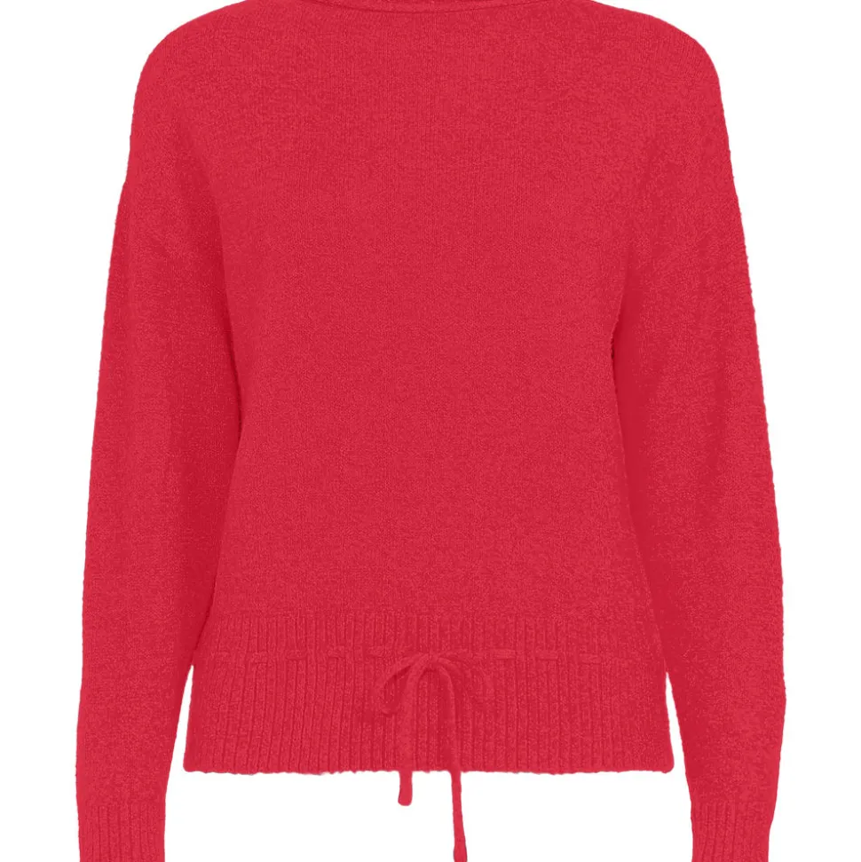 Wool Touch Pullover mit Bändchenzug-Saum für Damen