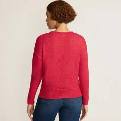 Wool Touch Pullover mit Bändchenzug-Saum für Damen