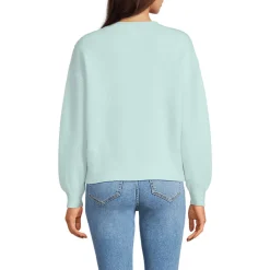 Wool Touch Pullover mit gerolltem Ausschnitt für Damen