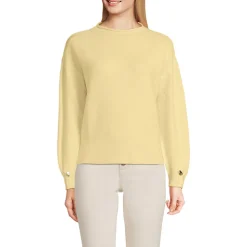 Wool Touch Pullover mit gerolltem Ausschnitt für Damen
