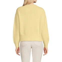 Wool Touch Pullover mit gerolltem Ausschnitt für Damen