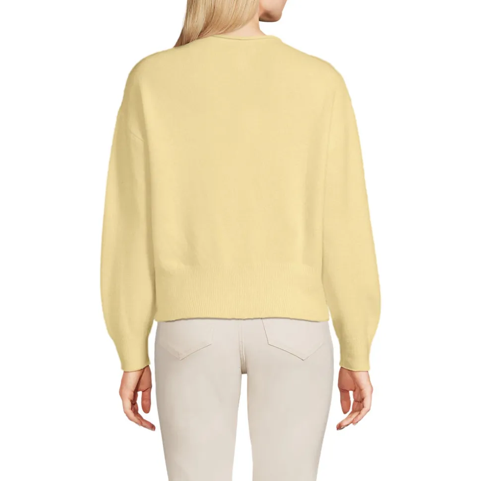 Wool Touch Pullover mit gerolltem Ausschnitt für Damen