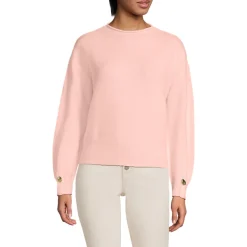 Wool Touch Pullover mit gerolltem Ausschnitt für Damen