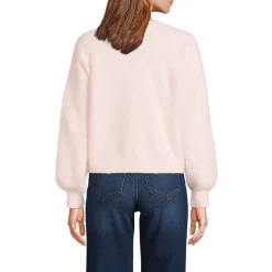 Zopfmuster-Cardigan aus Wimperngarn für Damen