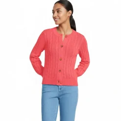 Zopfmuster-Cardigan DRIFTER mit Ballonärmeln für Damen