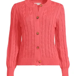 Zopfmuster-Cardigan DRIFTER mit Ballonärmeln für Damen