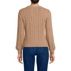 Zopfmuster-Cardigan DRIFTER mit Ballonärmeln für Damen