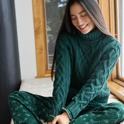 Zopfmuster-Rollkragenpullover DRIFTER für Damen